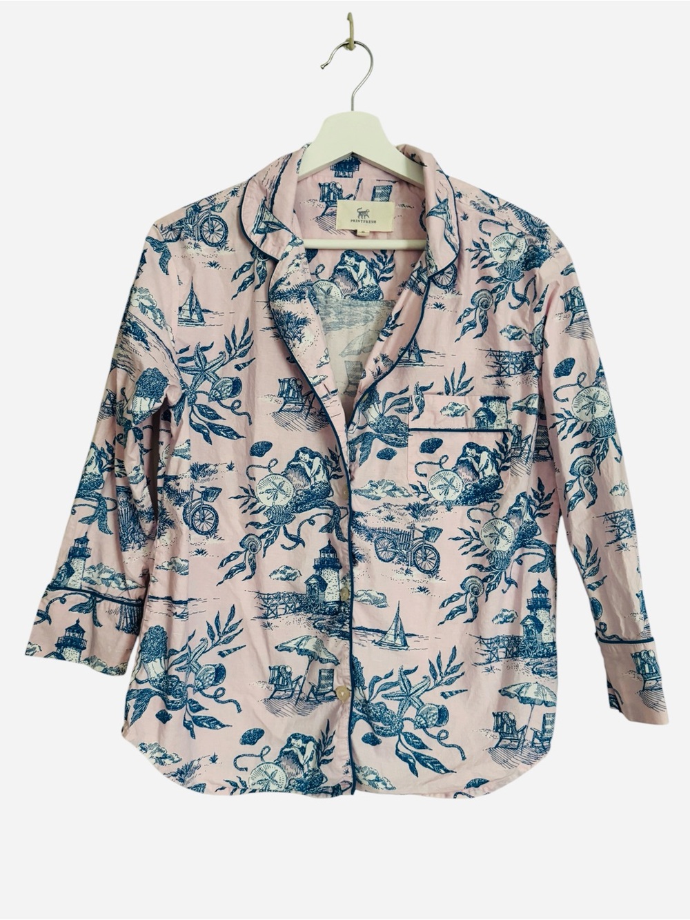 Printfresh Long PJ Set in Mermaid Toile - Picture 4 of 10